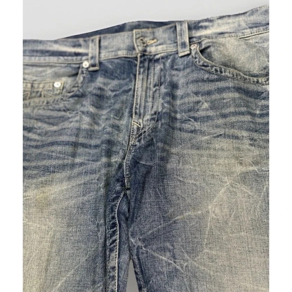 True Religion Men’s Skinny EW SN Jeans Size 38 – Light Wash Vintage Look